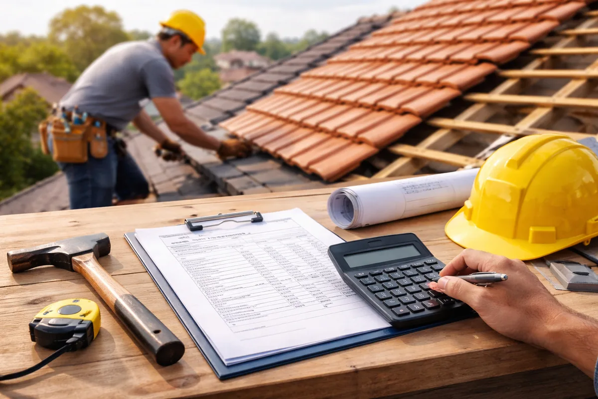 Comment calculer le coût total d'une rénovation de toiture de 100 m²