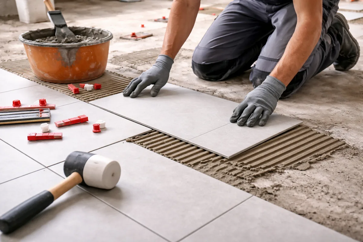 Comment poser du carrelage sur un sol irrégulier
