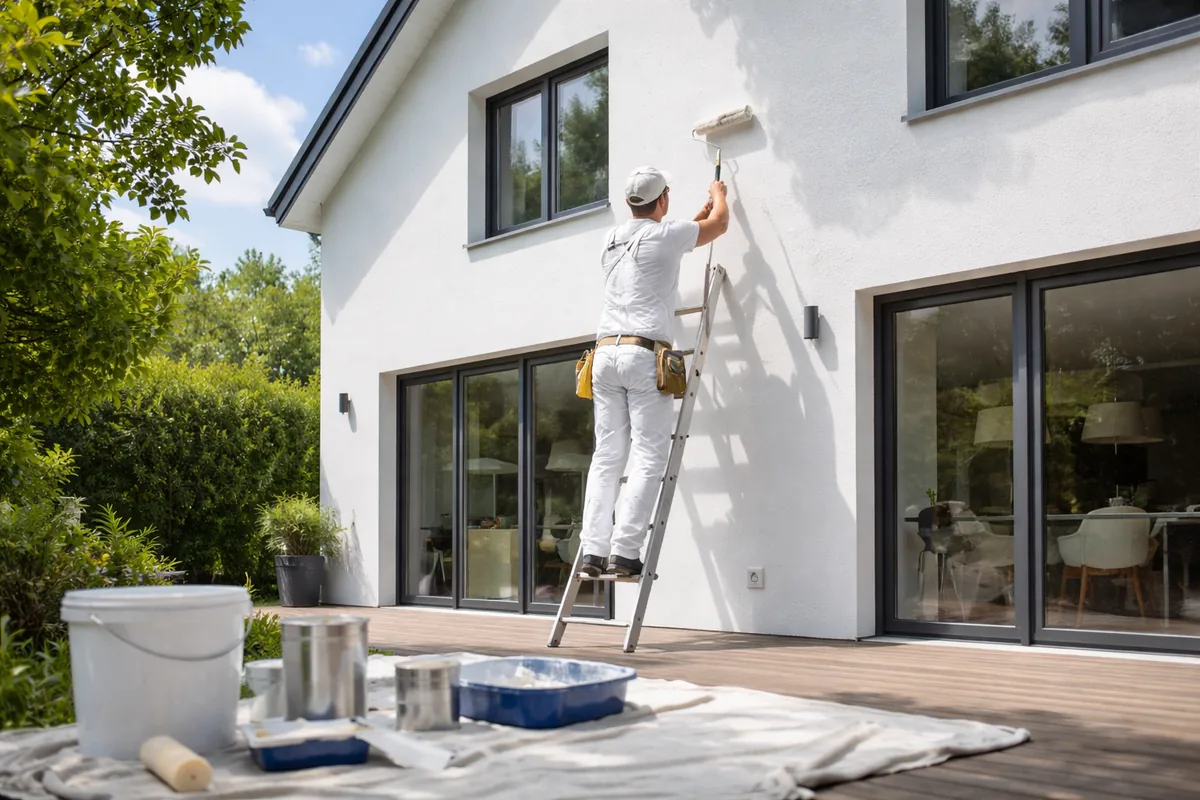 Combien de temps faut-il pour peindre une maison de 100 m²