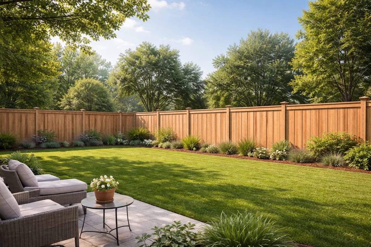 Quel est le prix moyen d'une clôture en bois sur un terrain de 500 m²